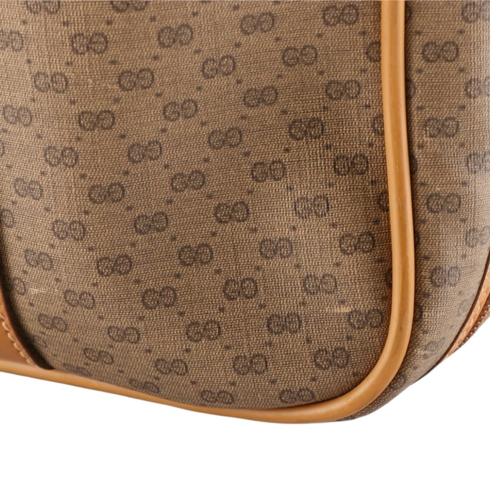 Gucci Micro GG Coated Canvas and Leather Travel Bag Luggage Tag lock key vintage - Picture 16 of 16